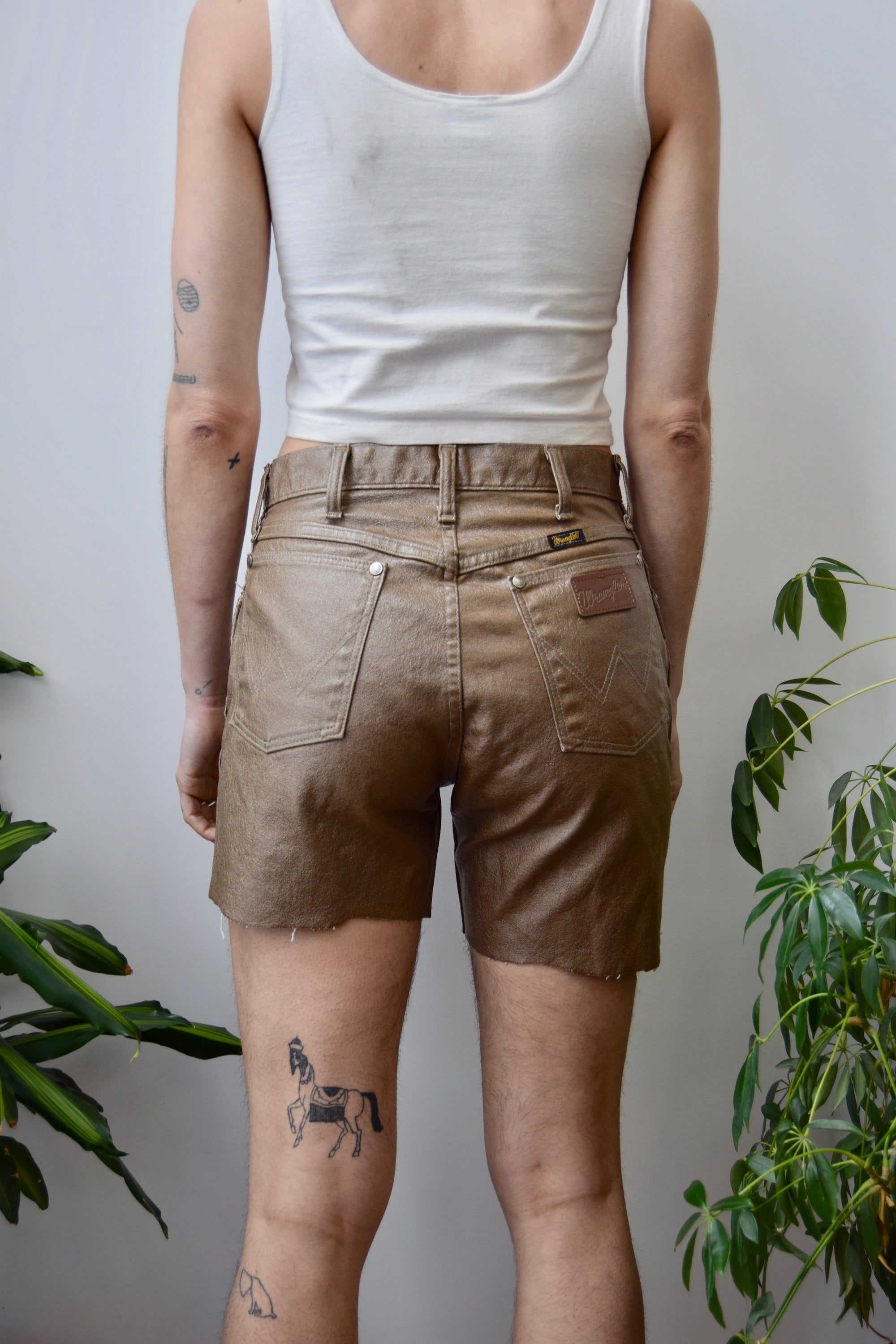 Pleather Wrangler Cut Offs