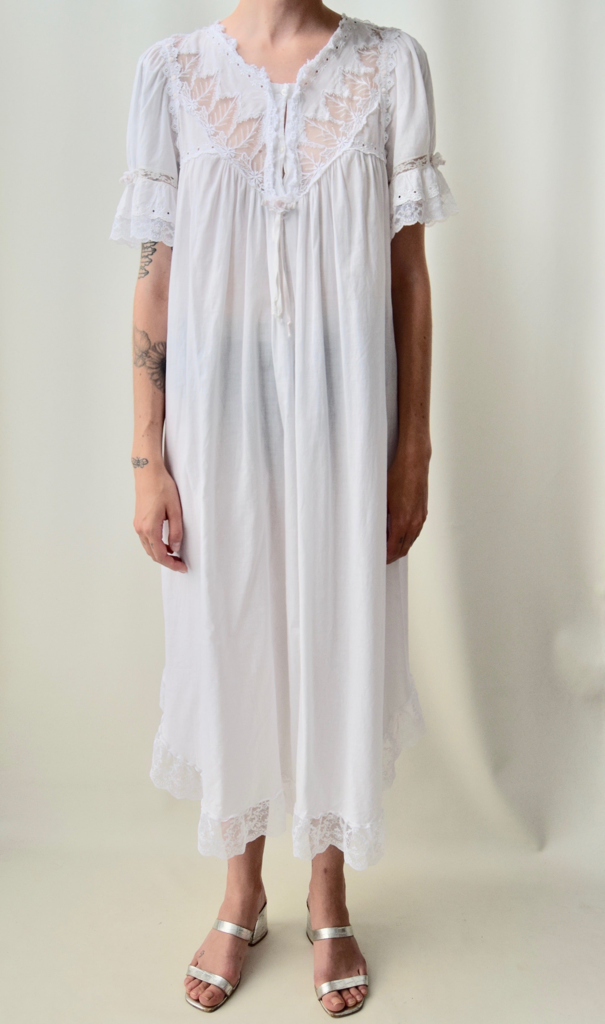 Christian Dior White Silk Nightgown