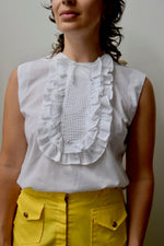 Sixties Ruffle Bib Top