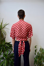 Polka Dot Wrap Top