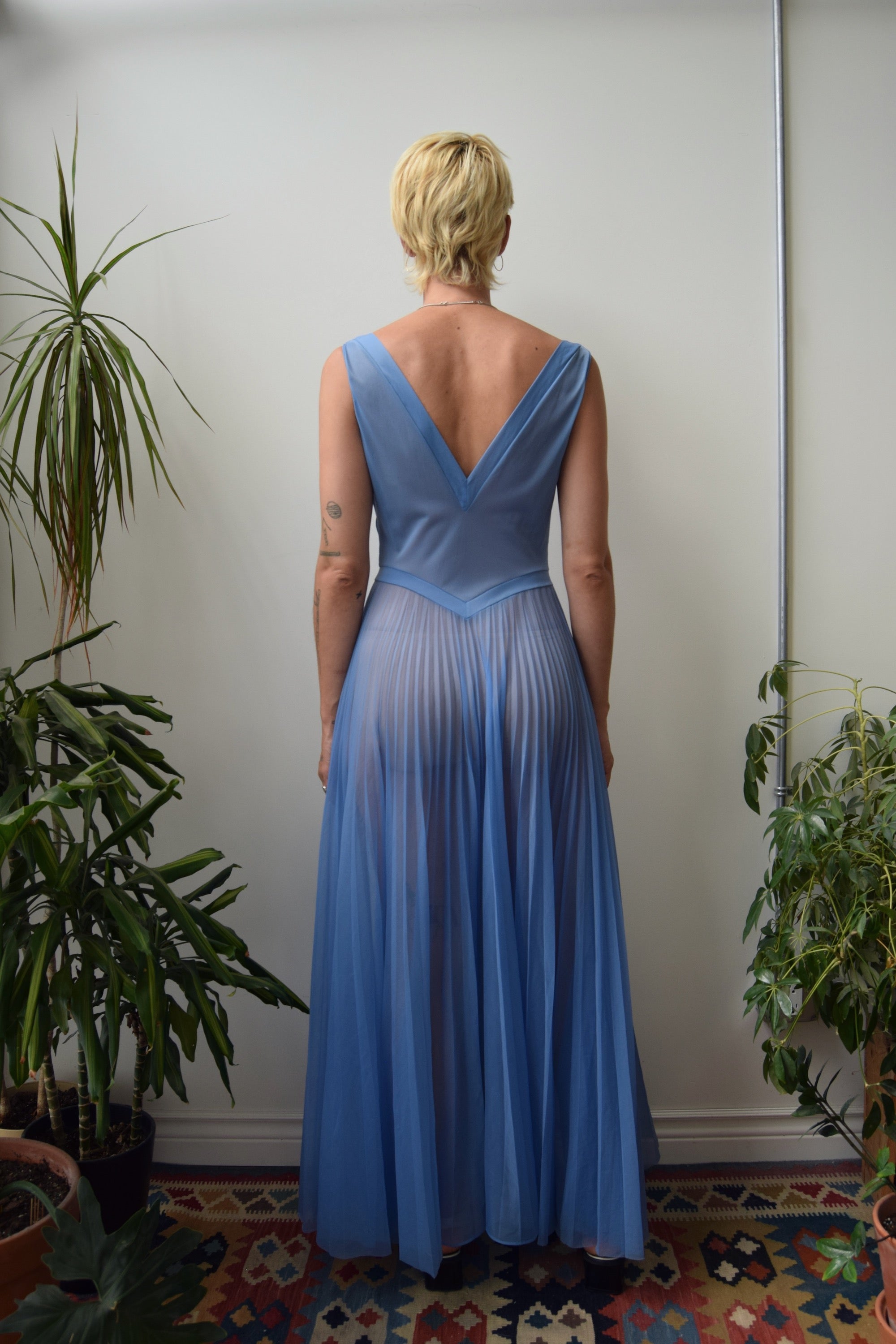 Pleated Nylon Gown