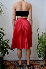 Roger Freres Magenta Silk Skirt