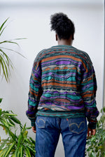 Coogi 3D Knit Wool Cardigan