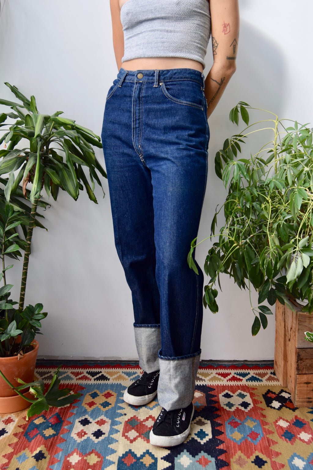 Eighties Dark Wash Straight Leg Jeans