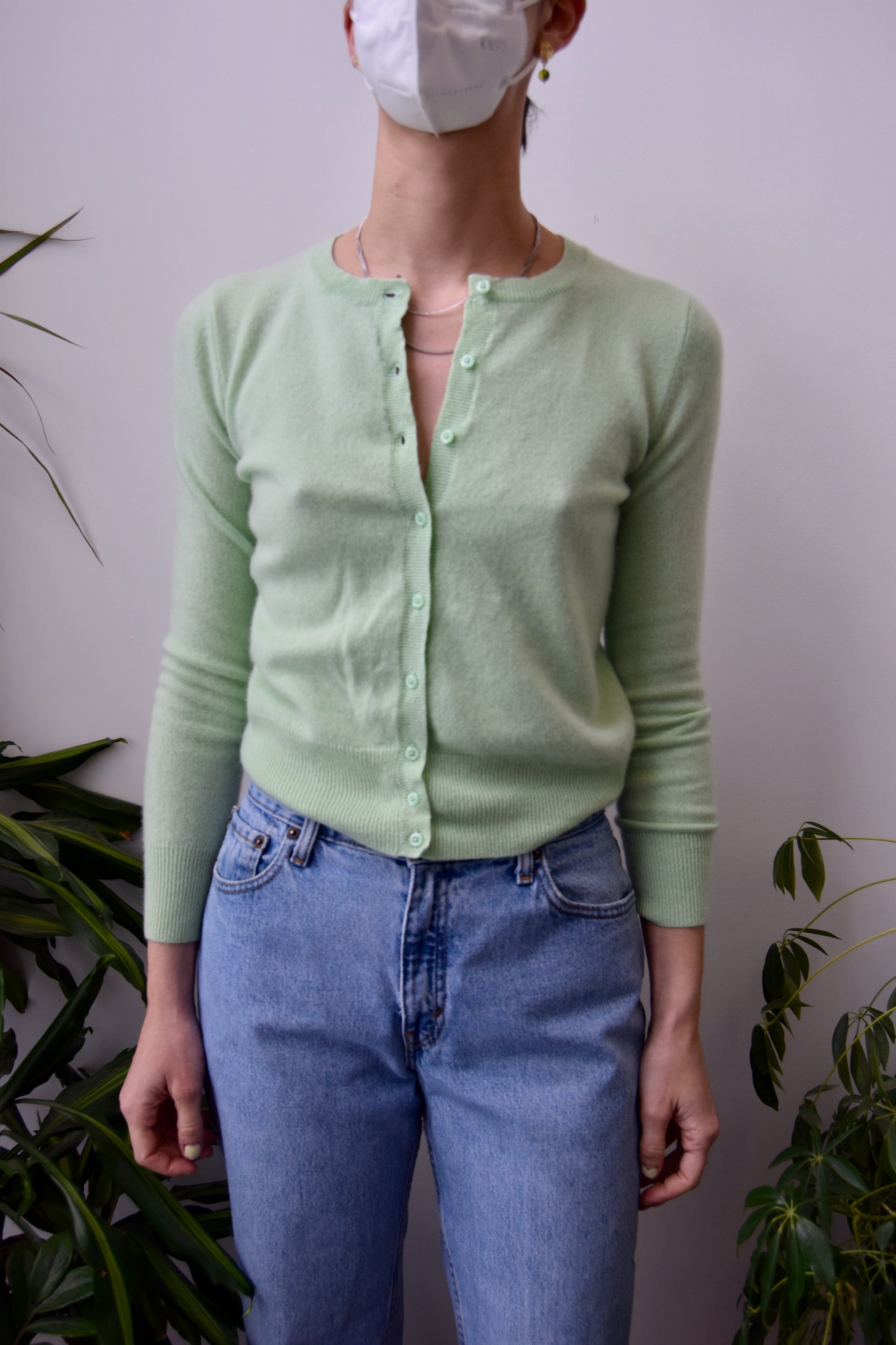 Mint Cashmere Cardigan