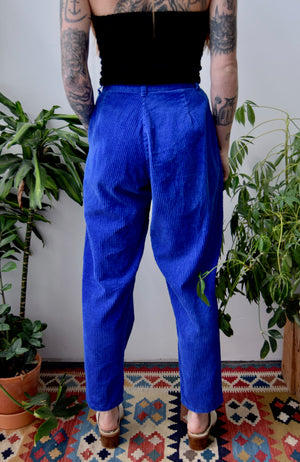 Cobalt Corduroy Trousers