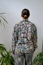 Muted Stained Glass Button Up