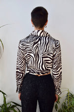 Seventies Zebra Tie Top