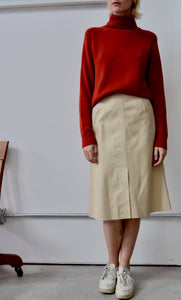 Beige Pocket Skirt