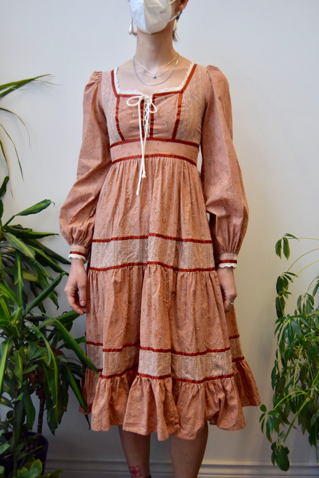 Cotton Seventies Renaissance Dress
