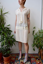 1920's Ivory Silk Dress