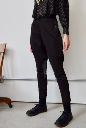 Vintage Charcoal Riding Trousers
