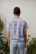 Seventies Strawberry Polo Top