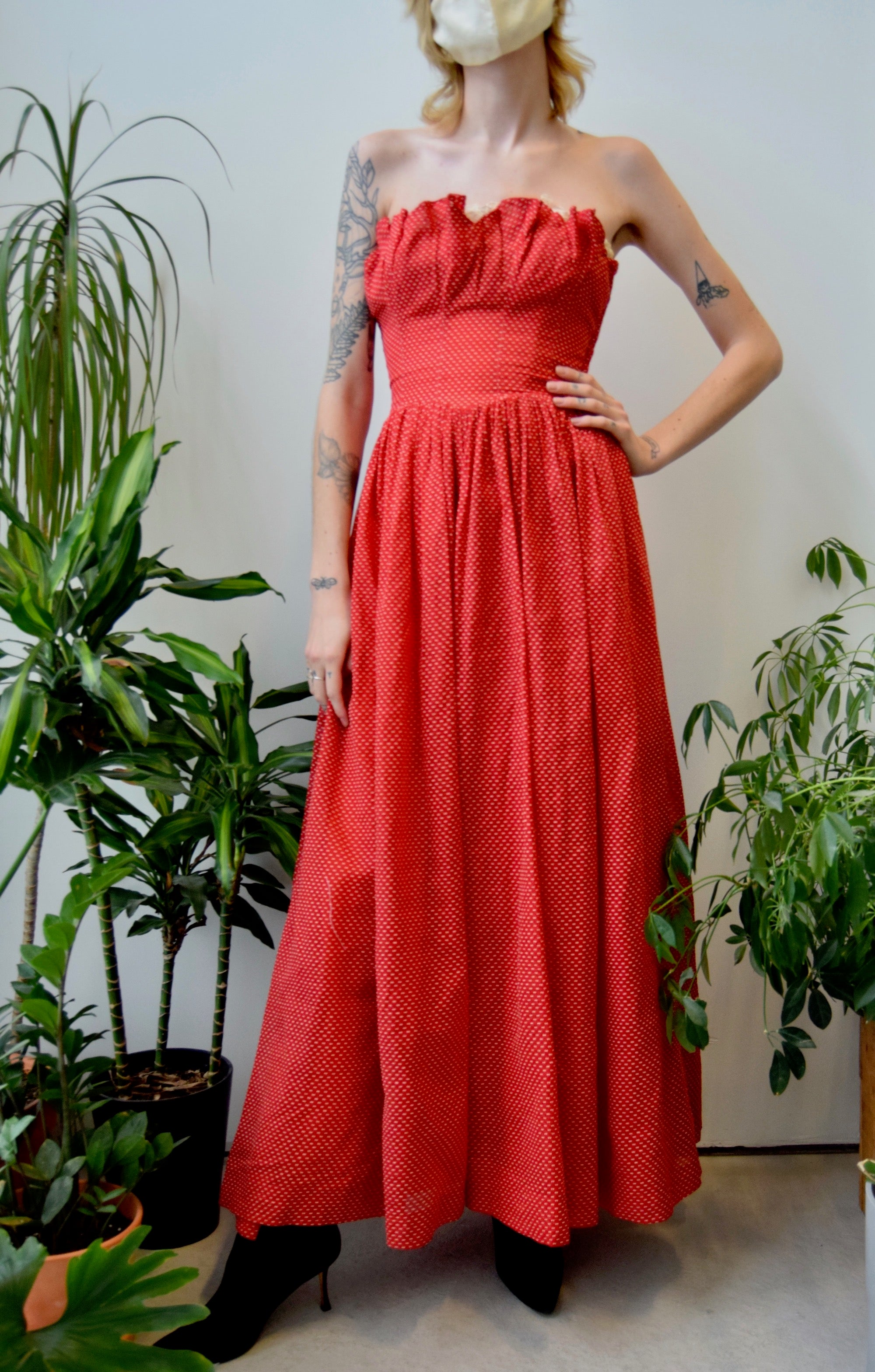 Vintage Polka Dot Gown