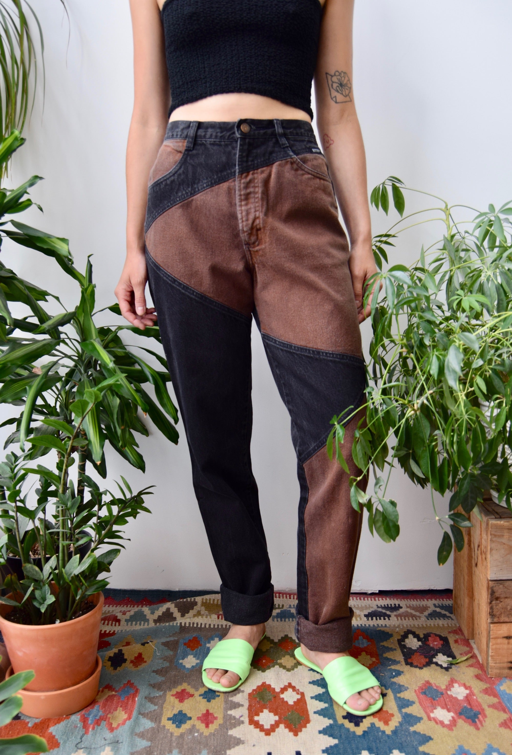 Two Tone Western Jeans
