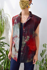 Tie Dye Quilted Silk Vest