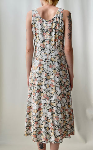Muted 90's Floral Rayon Tank Dress