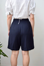 Midnight Wool Trouser Shorts