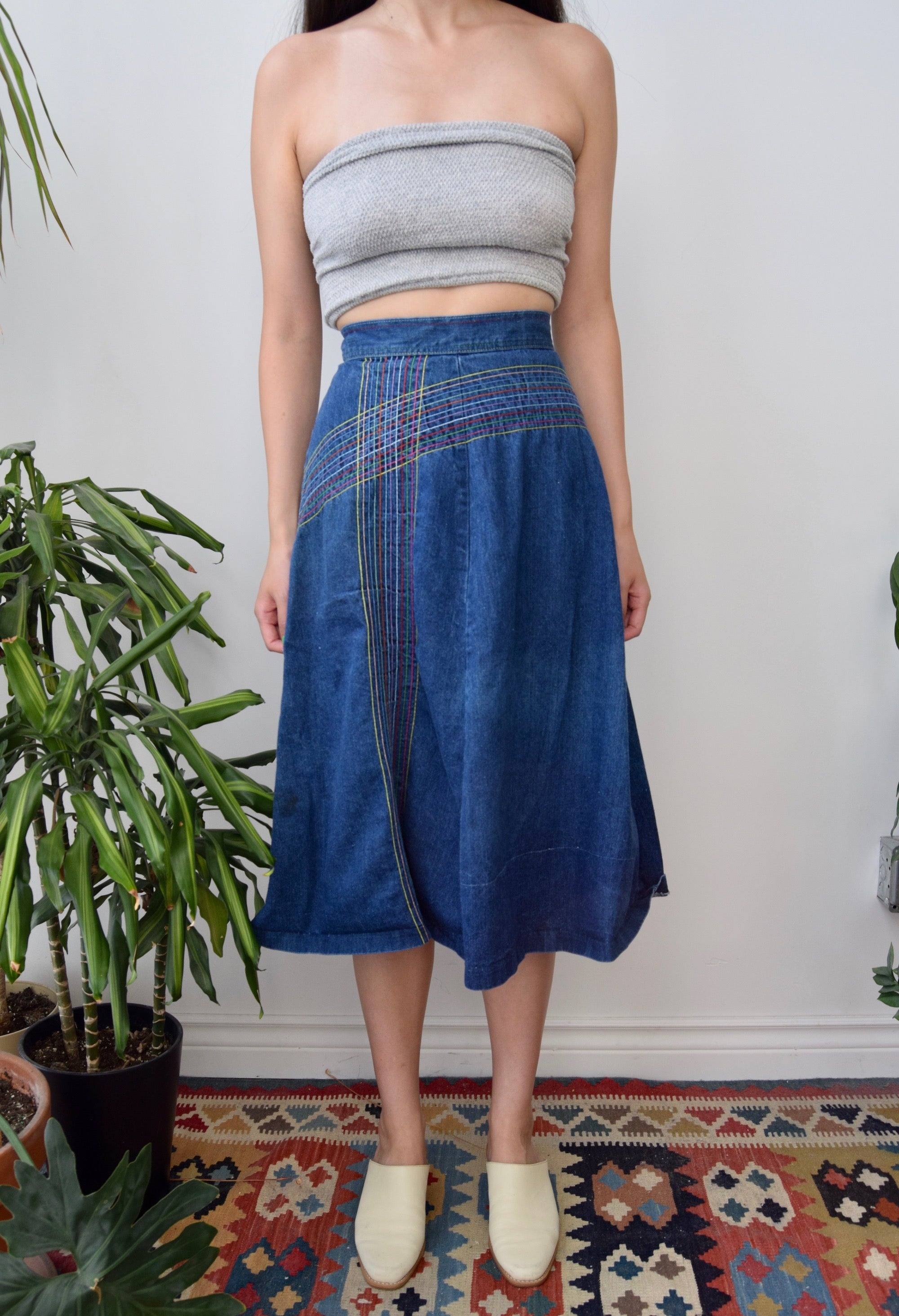 Rainbow Stitch Seventies Skirt