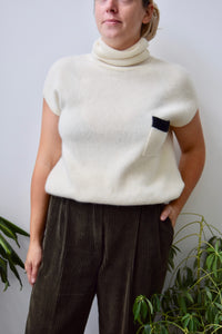 Contrast Pocket Lambswool Top