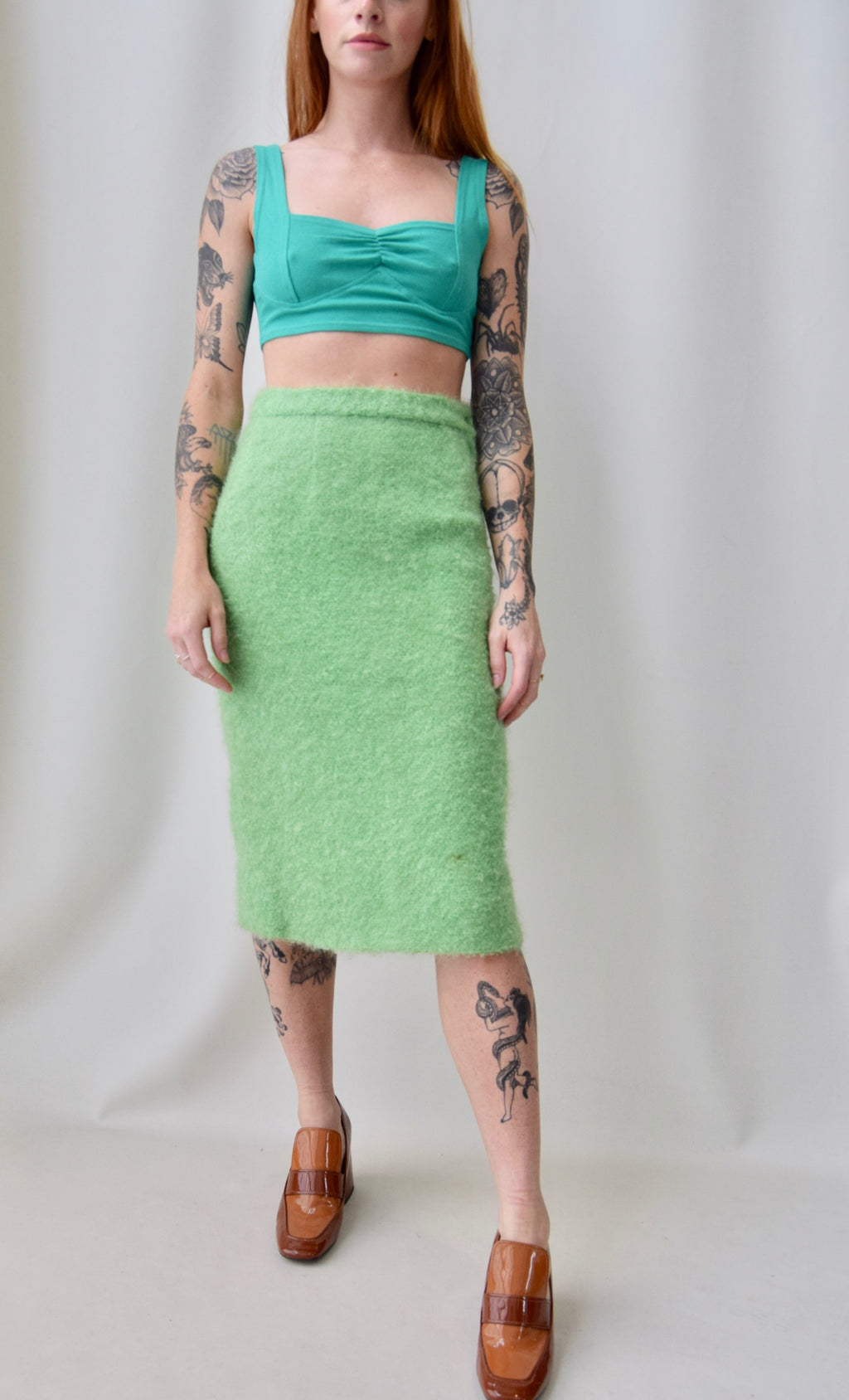 Mint Mohair Skirt