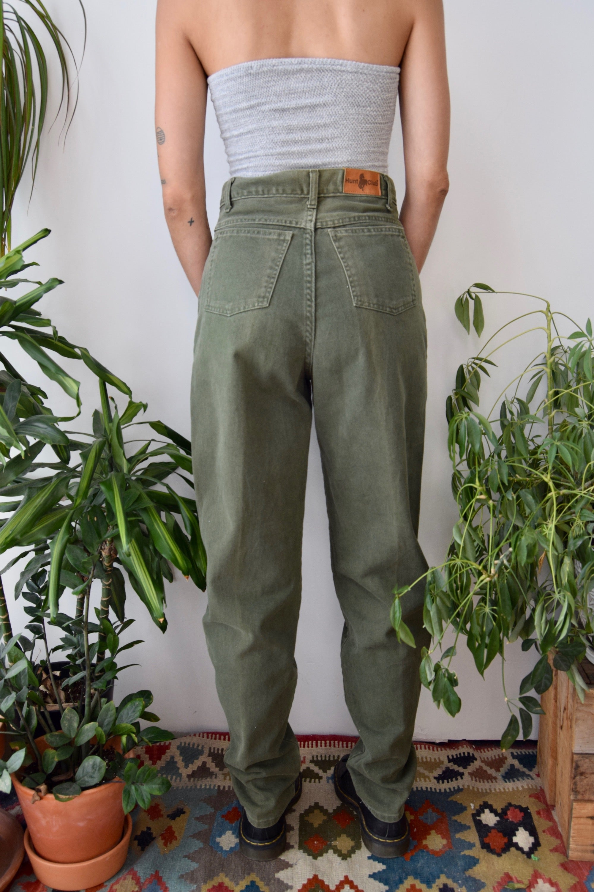 Olive Tapered Jeans