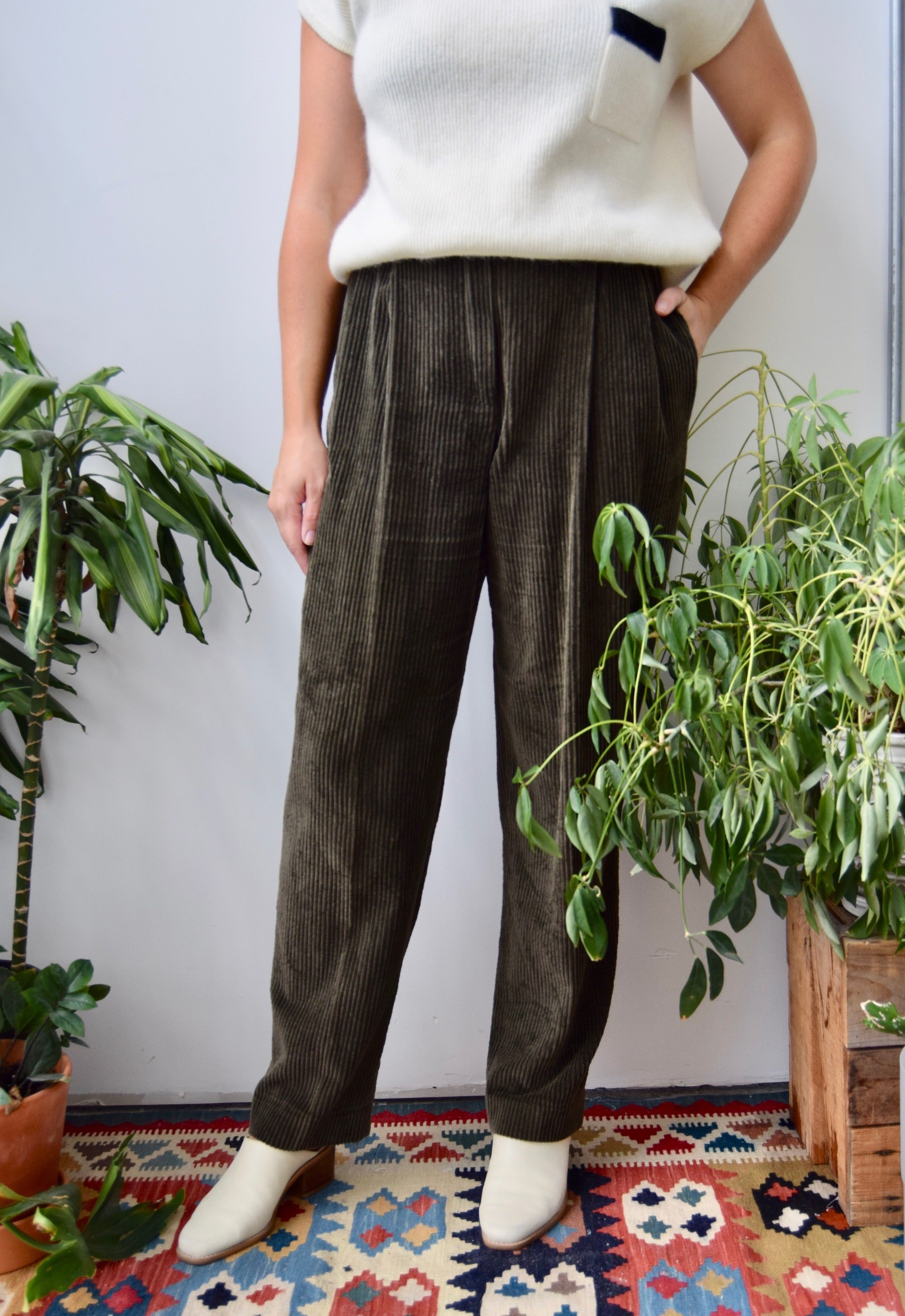 Hunter Green Cord Pants