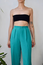 Teal Silk Trou