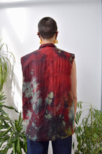 Tie Dye Quilted Silk Vest