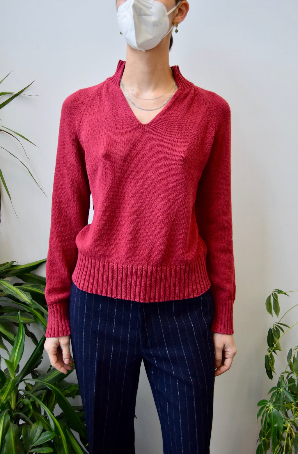 Cranberry Cotton Knit