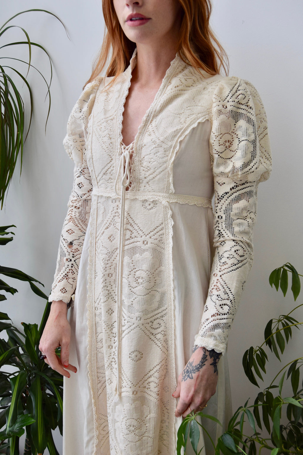 Cream Seventies Renaissance Dress