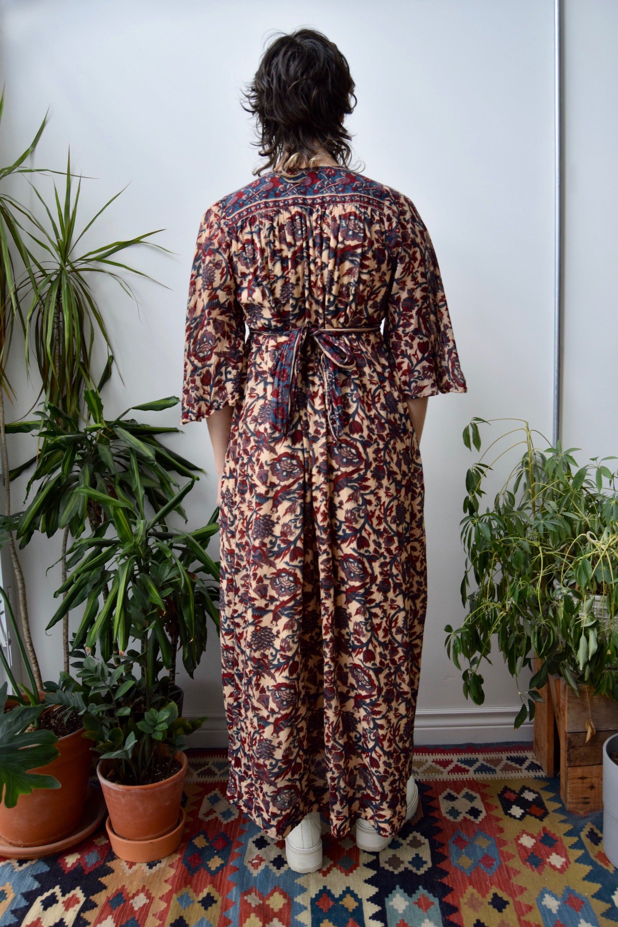 Parrot Print Indian Cotton Dress