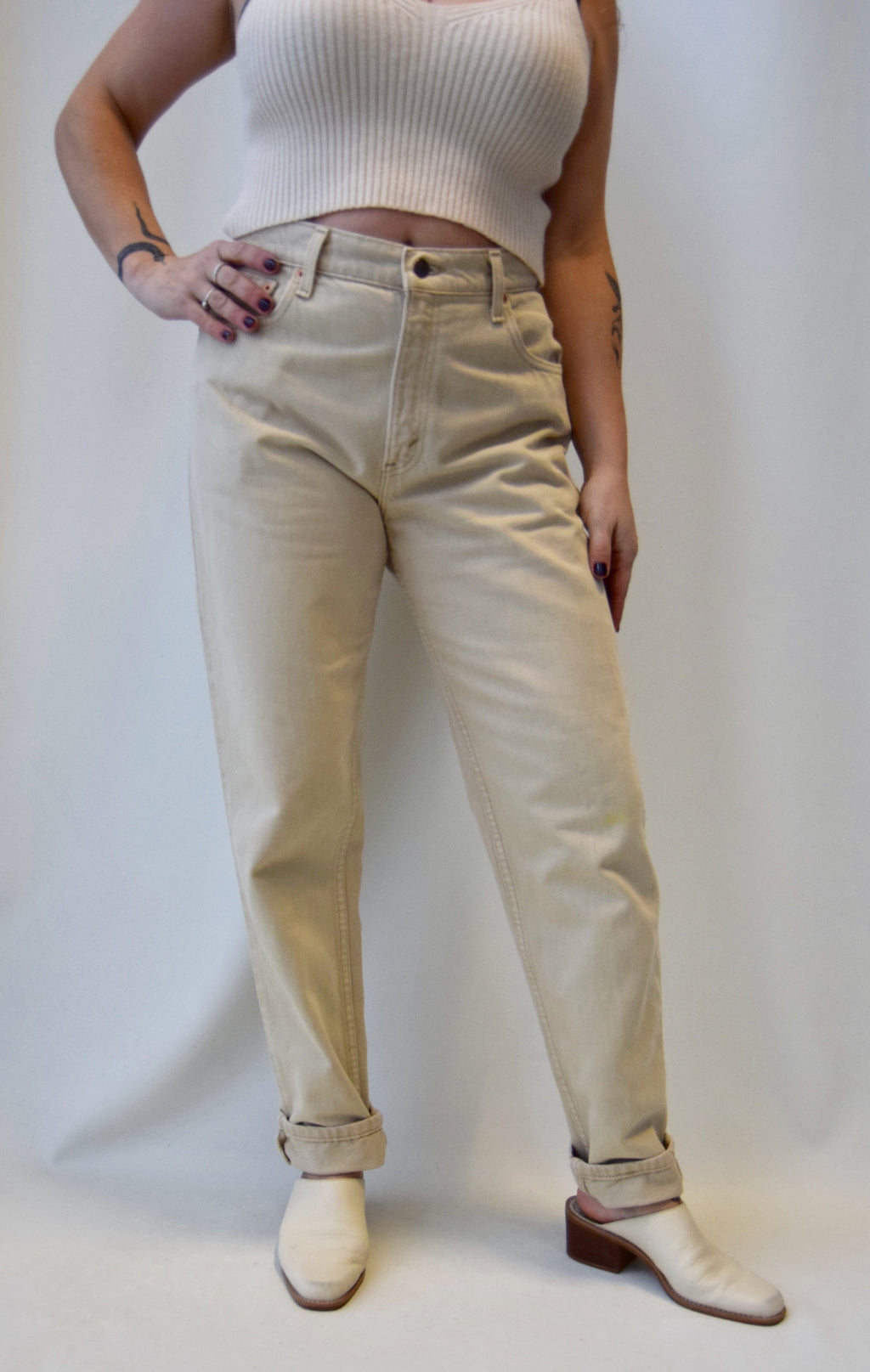 Levis 550 Beige Jeans