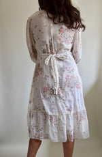 Vintage 1970's Butterfly and Wildflower Dress