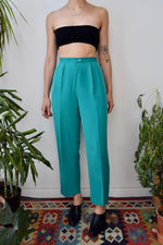 Teal Silk Trou