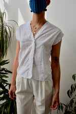 Eighties Ivory Eyelet Blouse