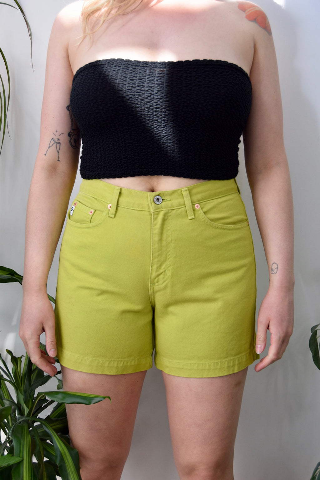 Chartreuse Guess Shorts