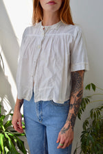 Vintage Cotton Babydoll Blouse