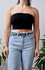 Green Studded Slim Belt