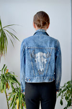 Bull Skull Orange Tab Trucker Jacket