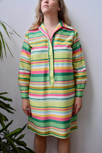 Sixties Striped Shirtdress