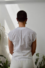 Eighties Ivory Eyelet Blouse