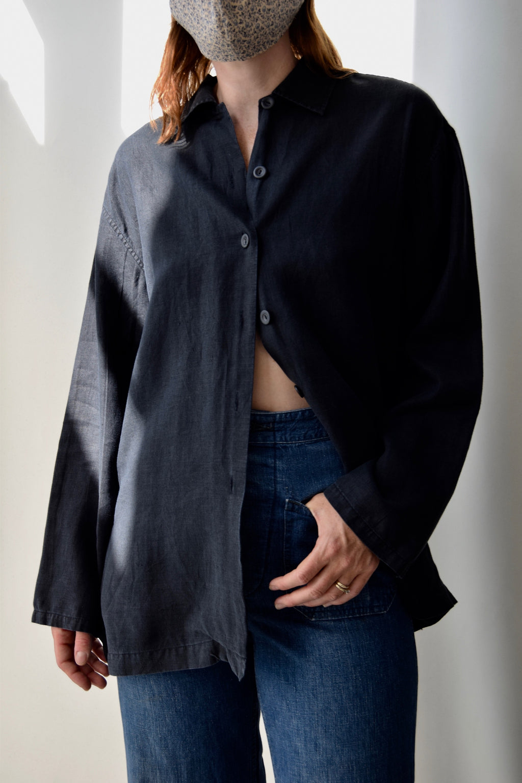 Black Chore Style Button Up
