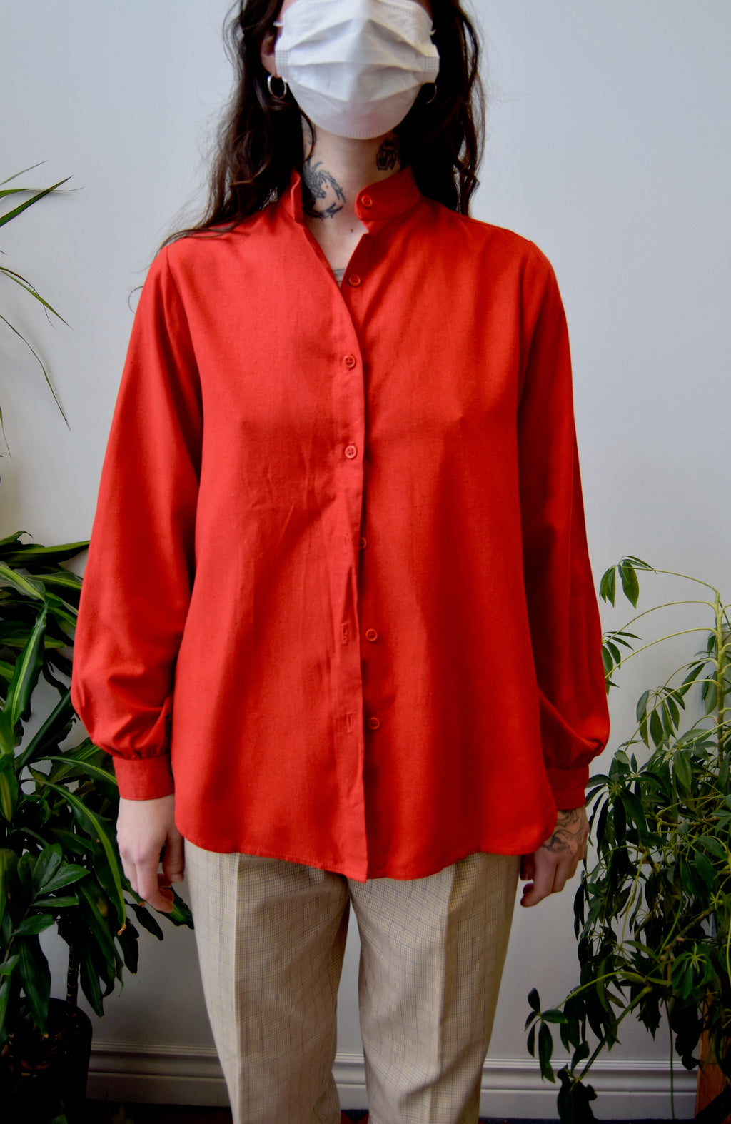 Poppy Raw Silk Blouse