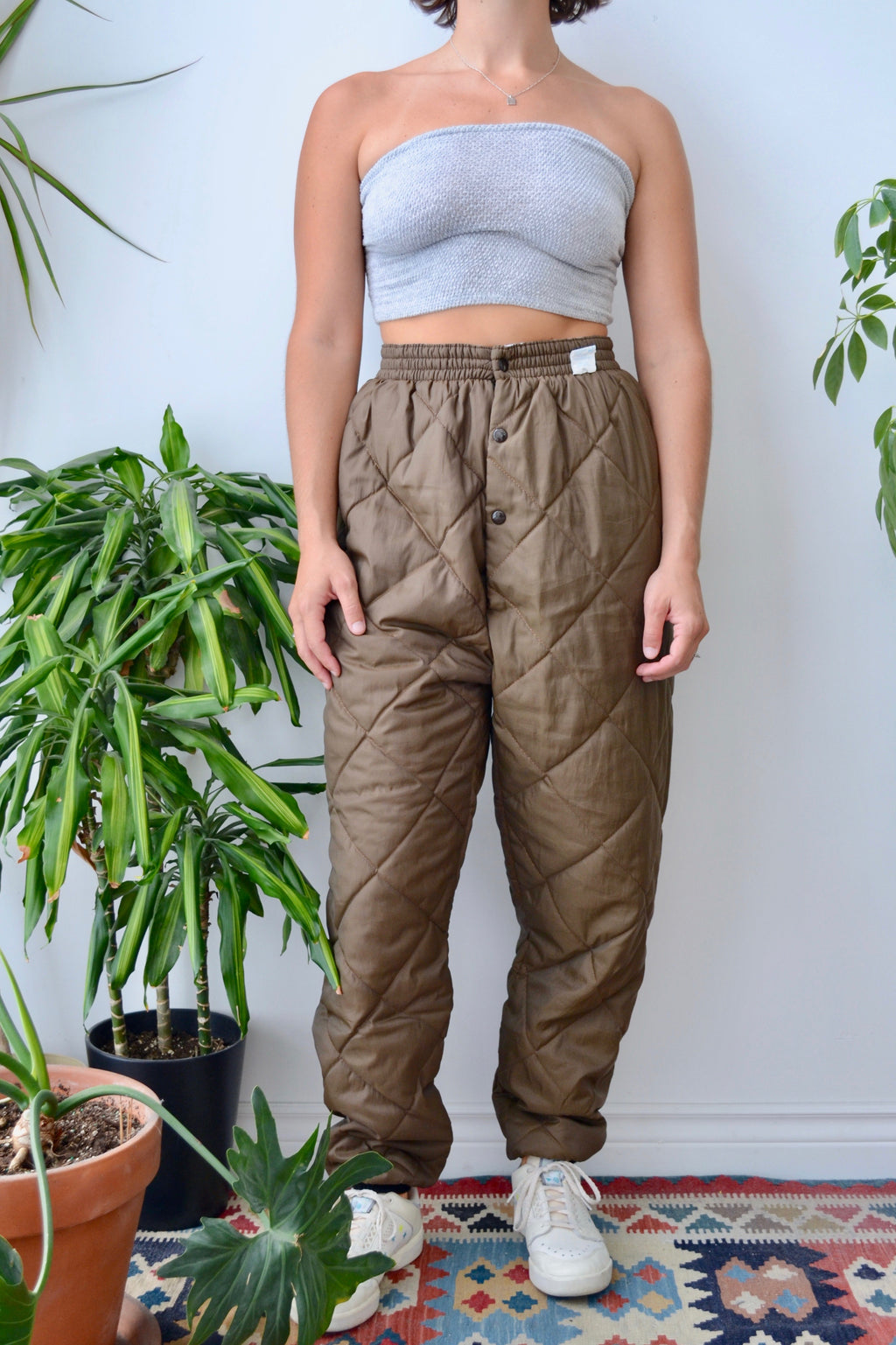 Empire Quilted Pants