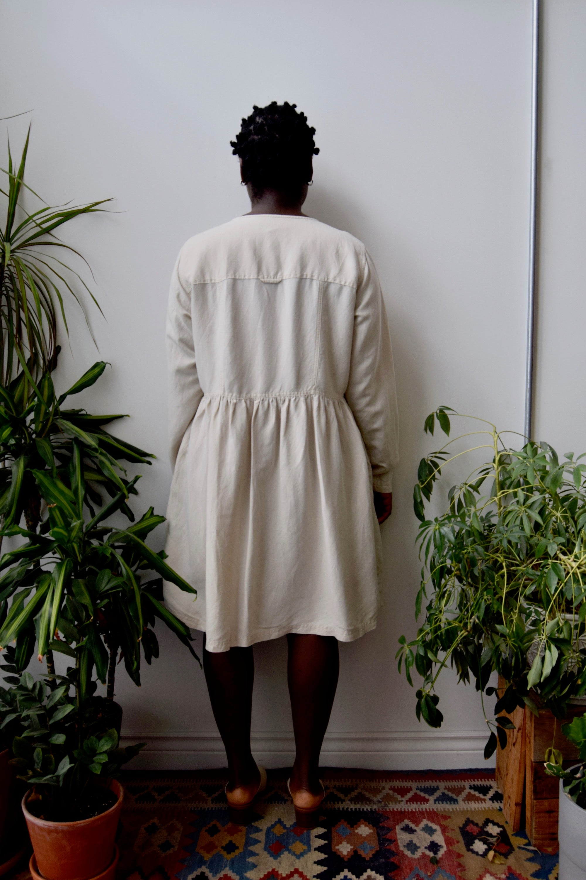 Beige Baby Linen Dress