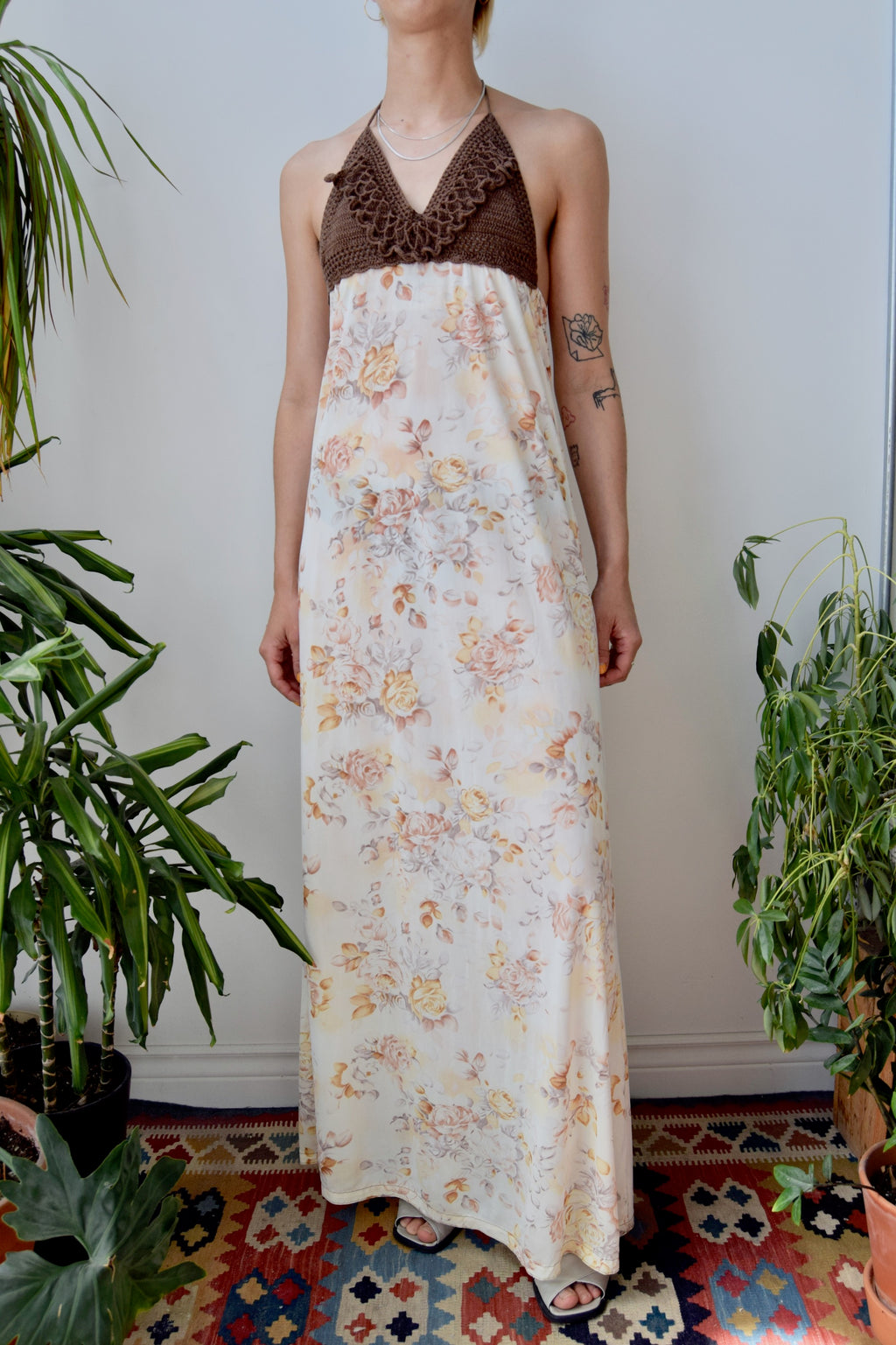 Seventies Crochet Maxi Dress