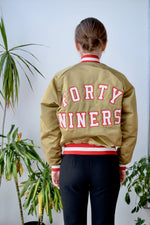 Forty Niners Spellout Satin Bomber