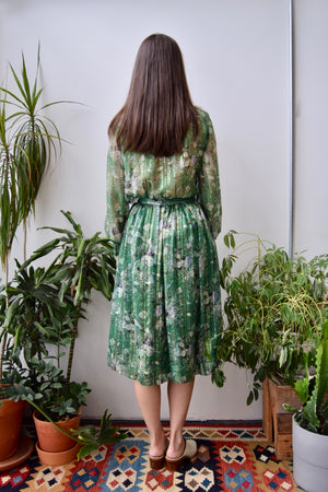 Spring Green Silk Floral Set