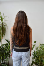 Grey Wool Grid Vest